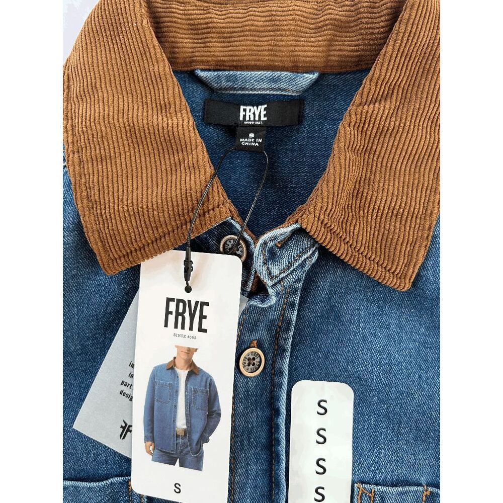 Men's Frye Western Jean Barn Shacket, Corduroy Collar, Button Up, Size S, NWT - Picture 4 of 8
